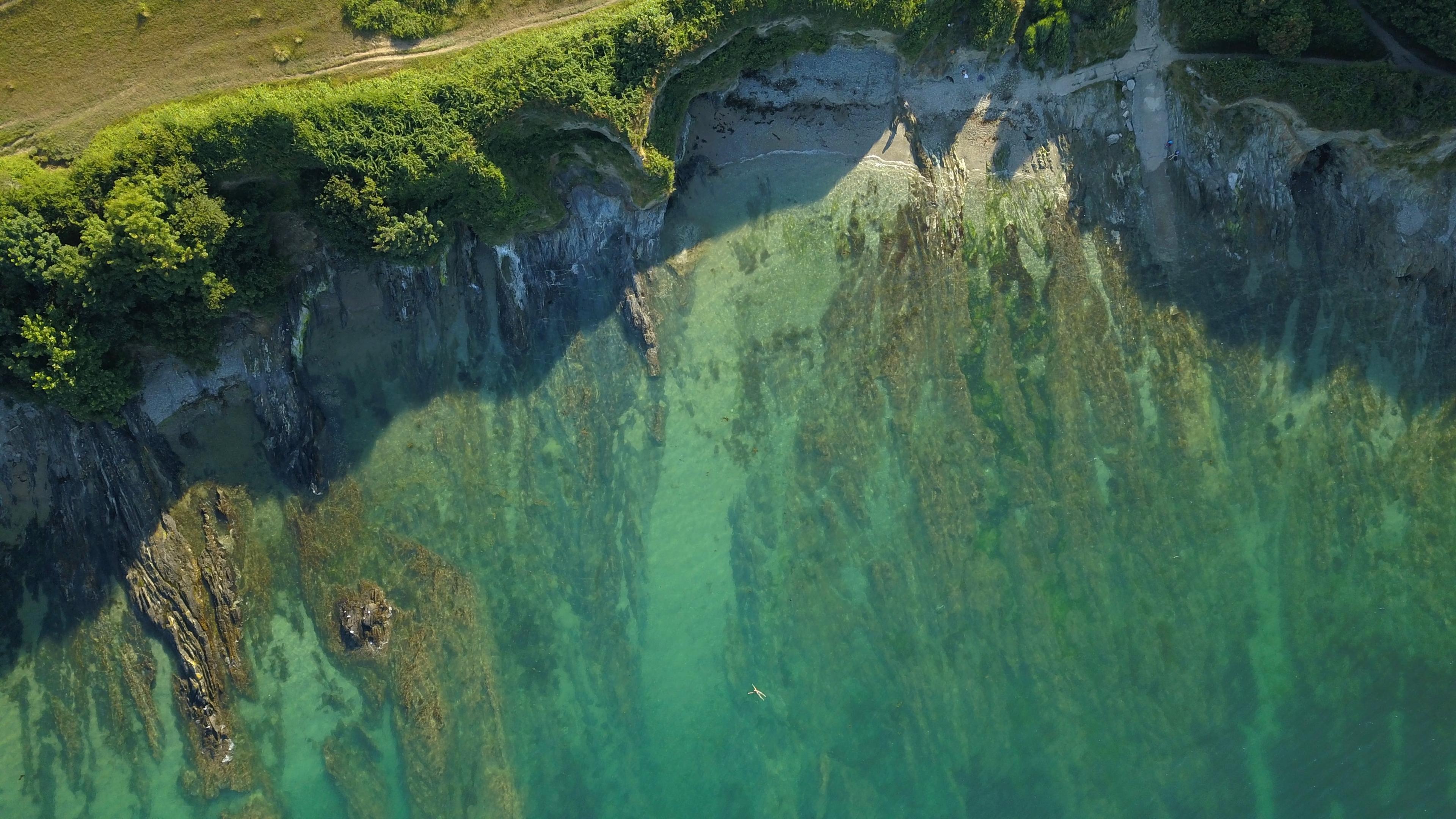 Cornish aerial coastline