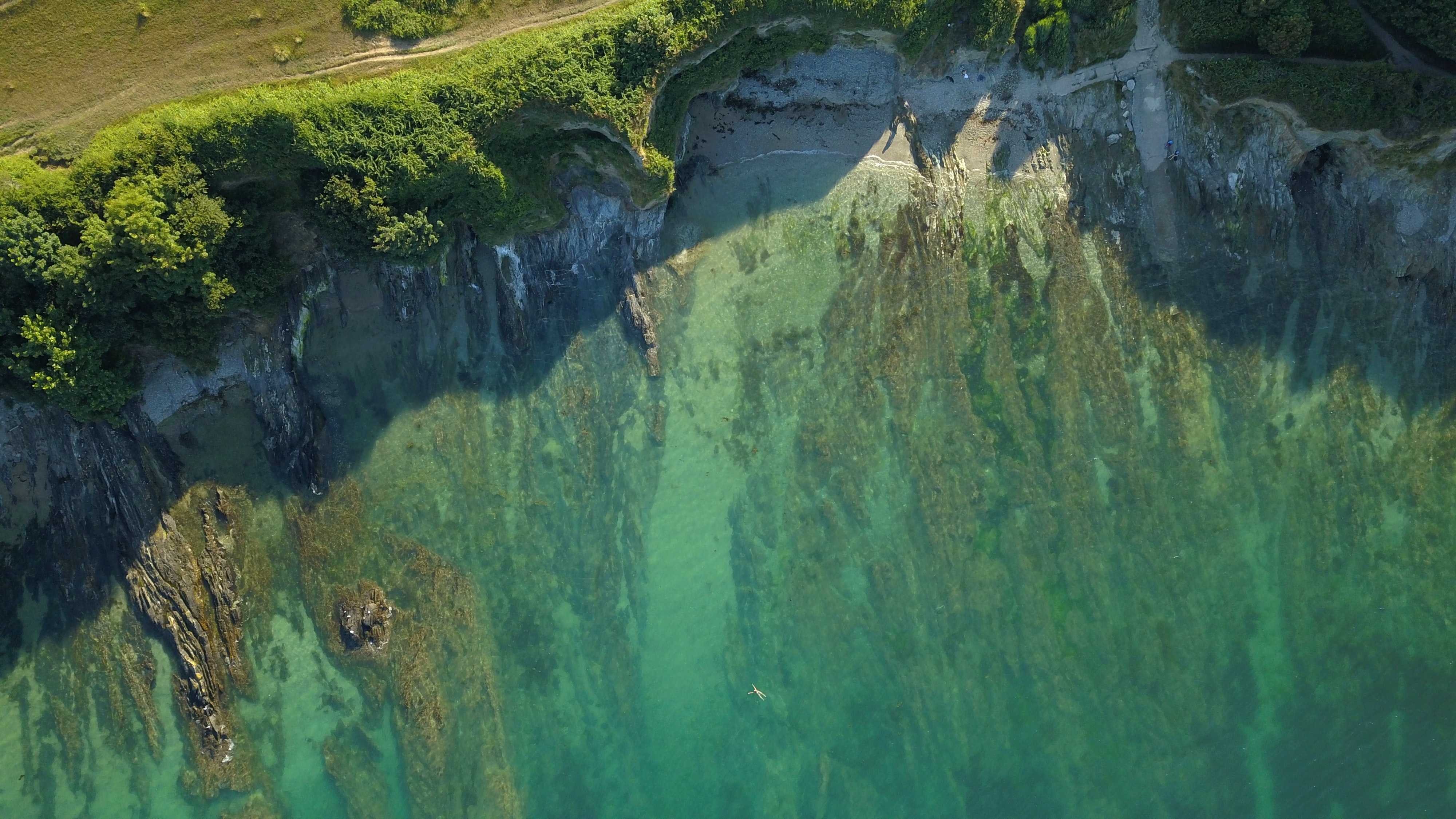 Cornish aerial coastline
